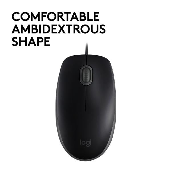 Logitech B110 Silent mouse Ambidestro USB tipo A Ottico 1000 DPI - EUROBABYLON