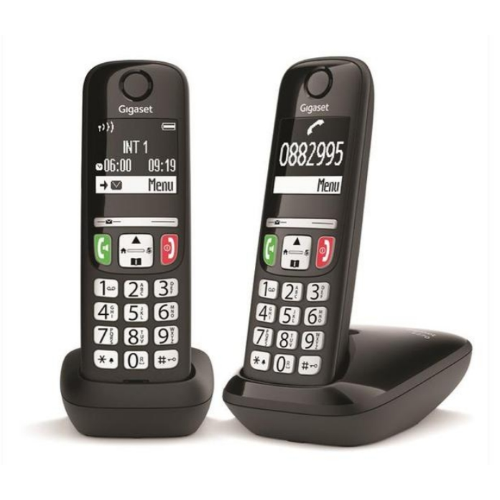 CORDLESS GIGASET E270 DUO BIG BUTTON BLACK - EUROBABYLON