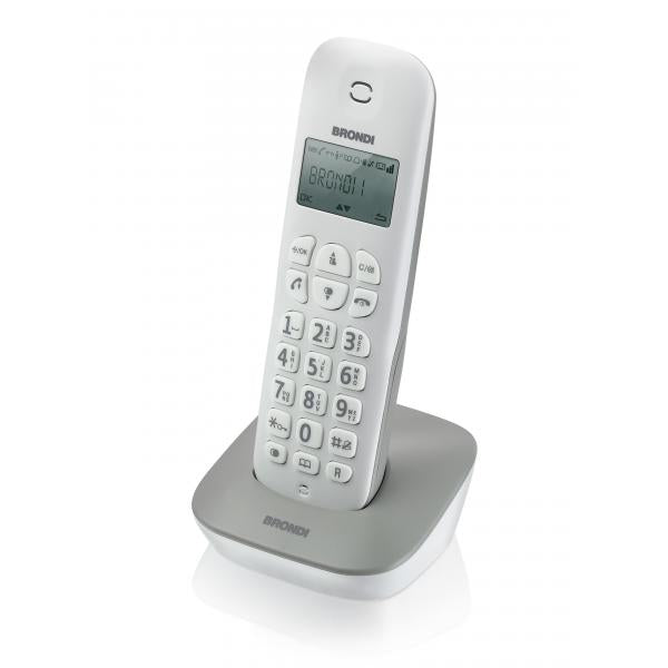 Brondi Gala Telefono DECT Grigio, Bianco Identificatore di chiamata