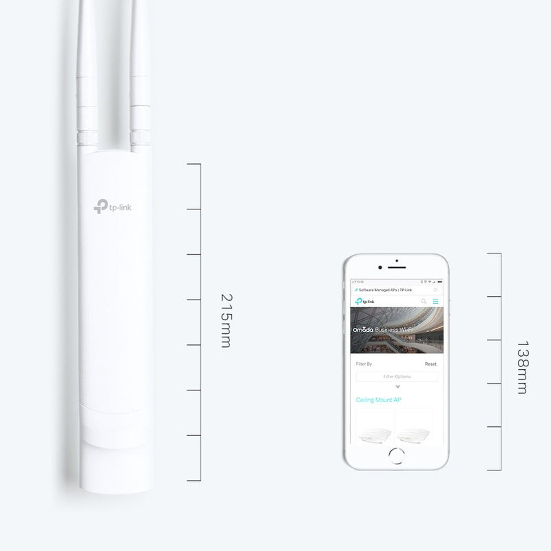 TP-Link Omada EAP110-Outdoor 300 Mbit/s Bianco Supporto Power over Ethernet (PoE)