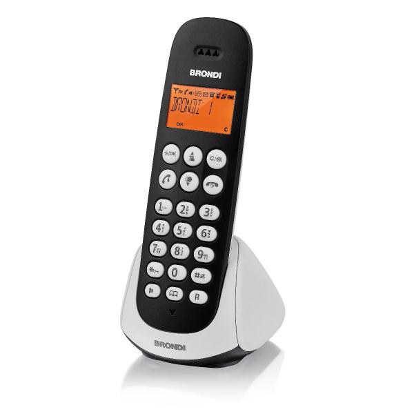 Brondi Adara Telefono DECT Nero, Bianco Identificatore di chiamata