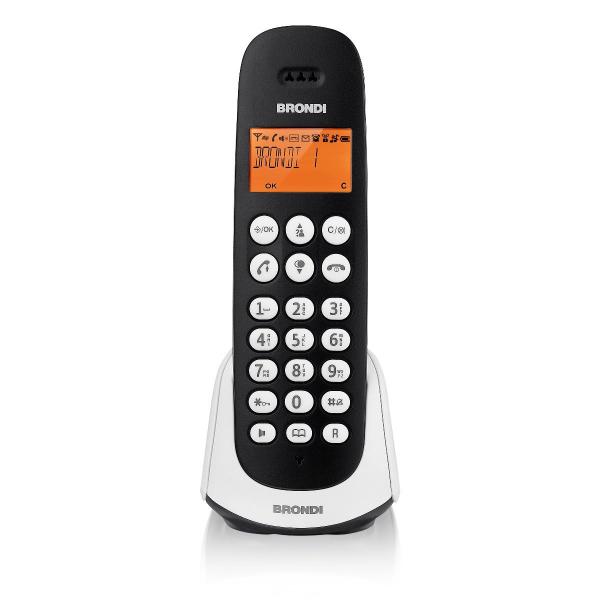 Brondi Adara Telefono DECT Nero, Bianco Identificatore di chiamata