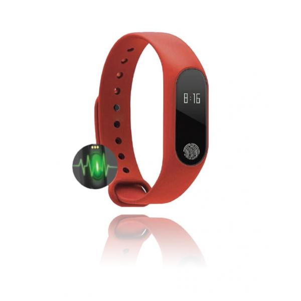 GOCLEVER SMART BAND MAXFIT BASIC OLED Braccialetto per rilevamento di attività 1,07 cm (0.42") IP67 Nero, Rosso