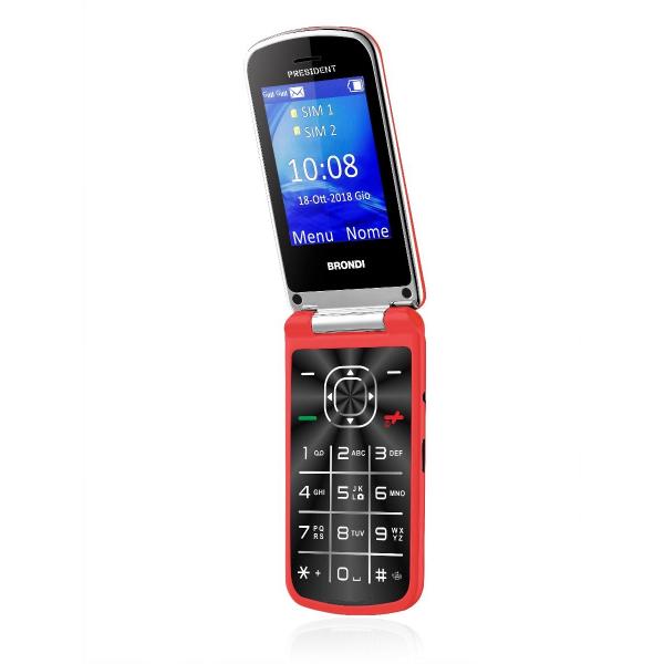 Brondi President 7,62 cm (3") 130 g Rosso Telefono cellulare basico - EUROBABYLON