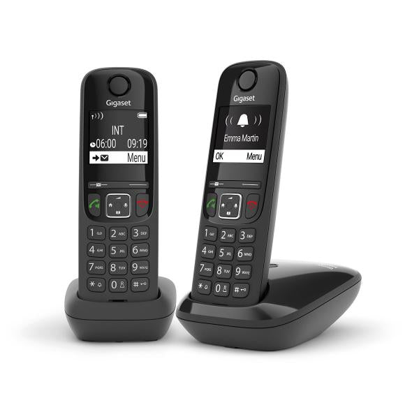 Gigaset AS690 Duo Telefono analogico/DECT Identificatore di chiamata Nero