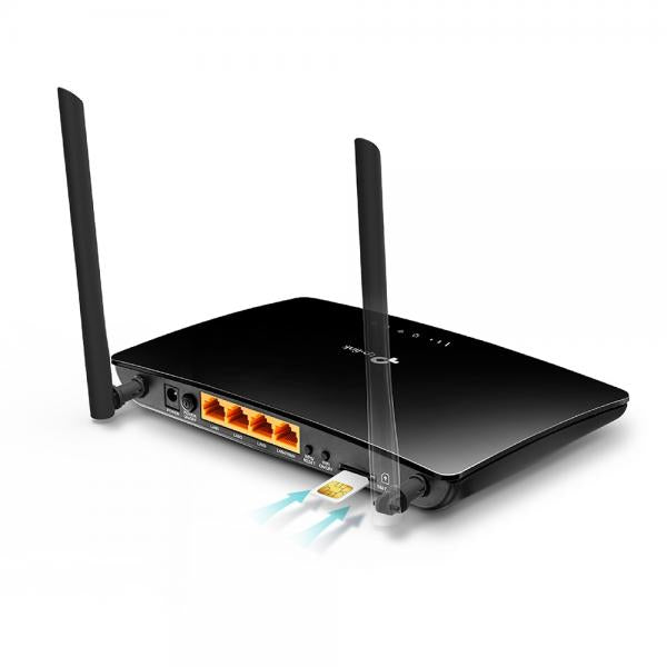 TP-LINK TL-MR6400 V4 router wireless Banda singola (2.4 GHz) Fast Ethernet 3G 4G Nero