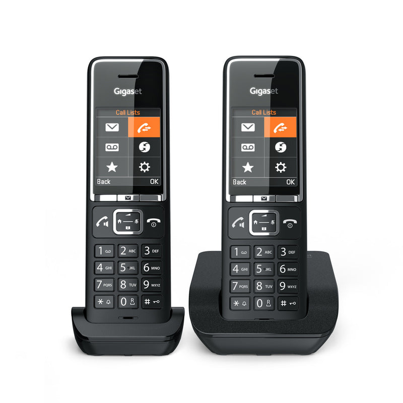 GIGASET WIRELESS PHONE COMFORT 550 DUO BLACK CHROME L36852-H3001-D204 - EUROBABYLON