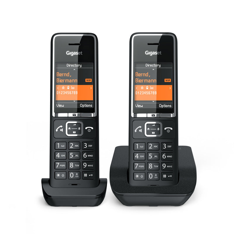 GIGASET WIRELESS PHONE COMFORT 550 DUO BLACK CHROME L36852-H3001-D204 - EUROBABYLON