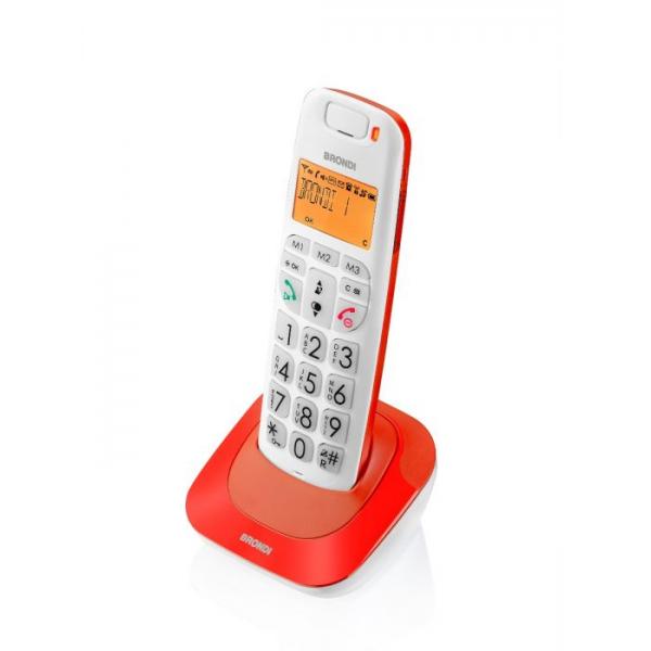 Brondi Bravo Bright Telefono DECT Identificatore di chiamata Rosso - EUROBABYLON