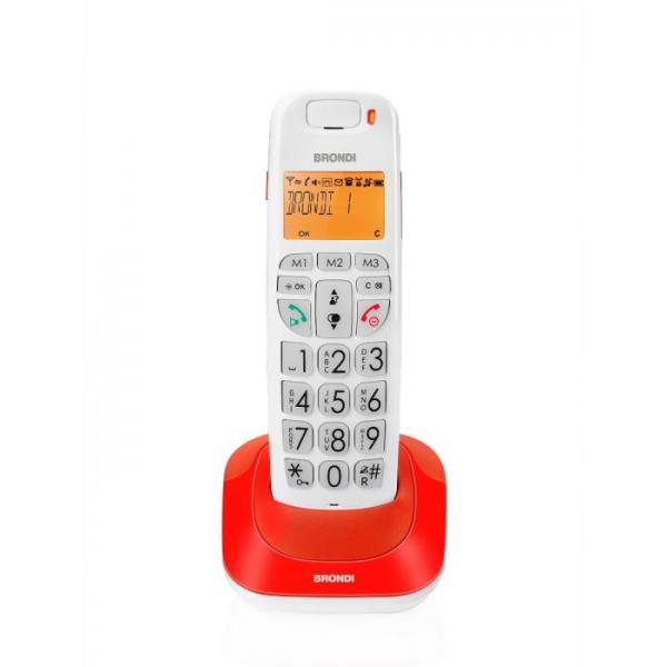 Brondi Bravo Bright Telefono DECT Identificatore di chiamata Rosso - EUROBABYLON