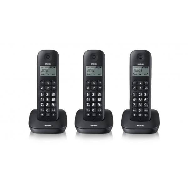 Brondi Gala Trio Telefono DECT Identificatore di chiamata Nero - EUROBABYLON