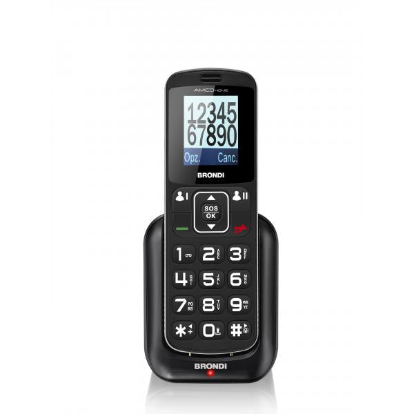 Brondi Amico Home 4.5 cm (1.77") 90 g Black Entry level phone