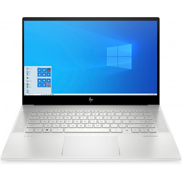 HP ENVY 15-ep0005nl DDR4-SDRAM Computer portatile 39,6 cm (15.6") 3840 x 2160 Pixel Touch screen Intel Core i7 di decima generazione 16 GB 512 GB SSD NVIDIA GeForce RTX 2060 Max-Q Wi-Fi 6 (802.11ax) Windows 10 Home Argento