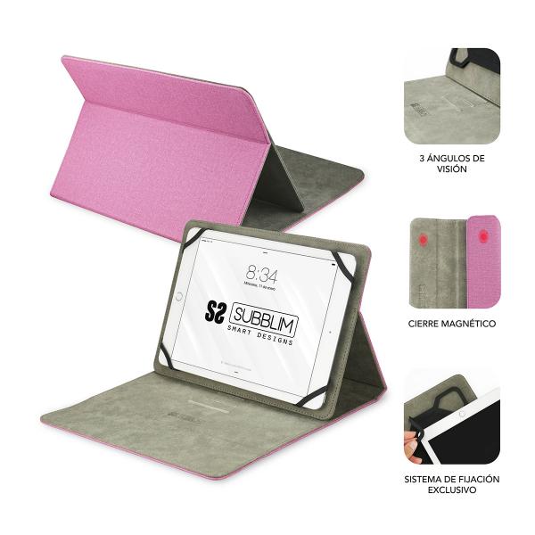 SUBBLIM SUB-CUT-1CT003 custodia per tablet 25,6 cm (10.1") Custodia a libro Rosa