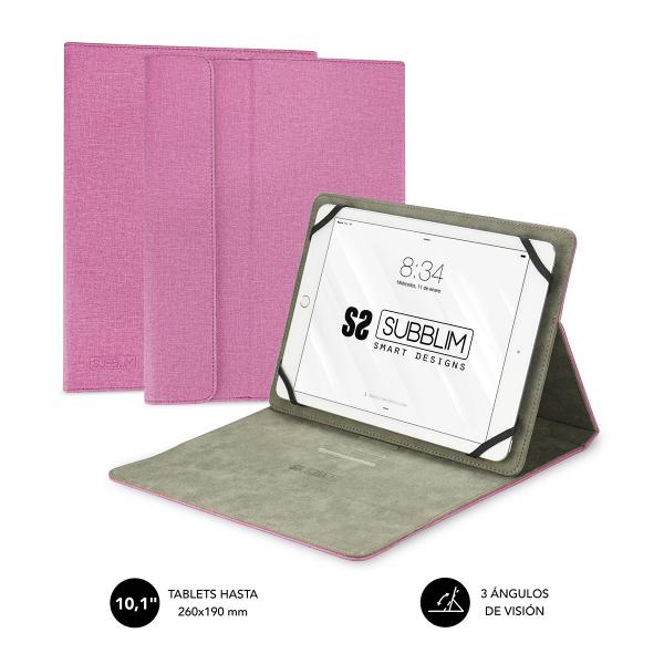 SUBBLIM SUB-CUT-1CT003 custodia per tablet 25,6 cm (10.1") Custodia a libro Rosa