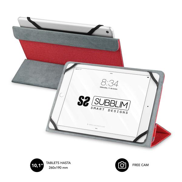 SUBBLIM SUB-CUT-2FC002 custodia per tablet 25,6 cm (10.1") Custodia a libro Rosso - EUROBABYLON