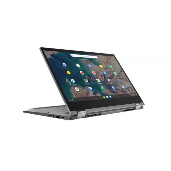 Lenovo IdeaPad Flex 5 Chromebook 33,8 cm (13,3 Zoll) Full-HD-Touchscreen Intel Core i3 der 10. Generation 4 GB DDR4-SDRAM 64 GB eMMC Wi-Fi 6 (802.11ax) Chrome OS Graphit, Grau