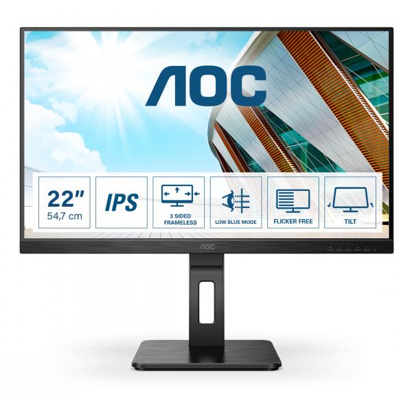 AOC P2 22P2Q LED display 54,6 cm (21.5") 1920 x 1080 Pixel Full HD Nero - EUROBABYLON