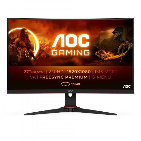 AOC G2 C27G2ZE/BK Monitor PC 68,6 cm (27") 1920 x 1080 Pixel Full HD LED Nero, Rosso - EUROBABYLON