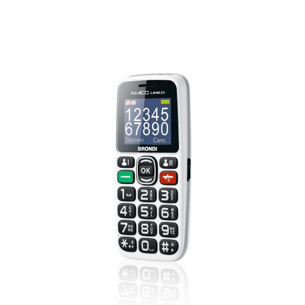 Brondi Amico Unico 4,57 cm (1.8") Nero, Bianco Telefono di livello base - EUROBABYLON