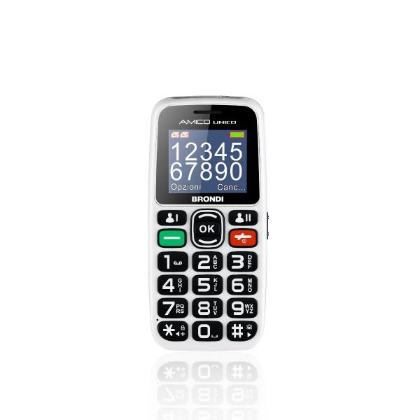 Brondi Amico Unico 4,57 cm (1.8") Nero, Bianco Telefono di livello base - EUROBABYLON