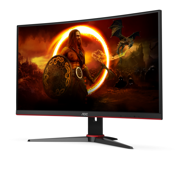 AOC G2 C24G2AE/BK Monitor PC 59,9 cm (23.6") 1920 x 1080 Pixel Full HD LED Nero, Rosso