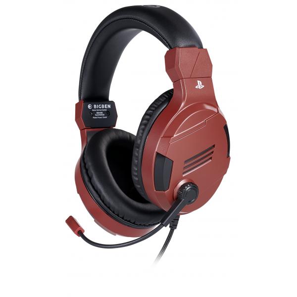 Bigben Interactive PS4OFHEADSETV3R cuffia e auricolare Cablato A Padiglione Giocare Rosso