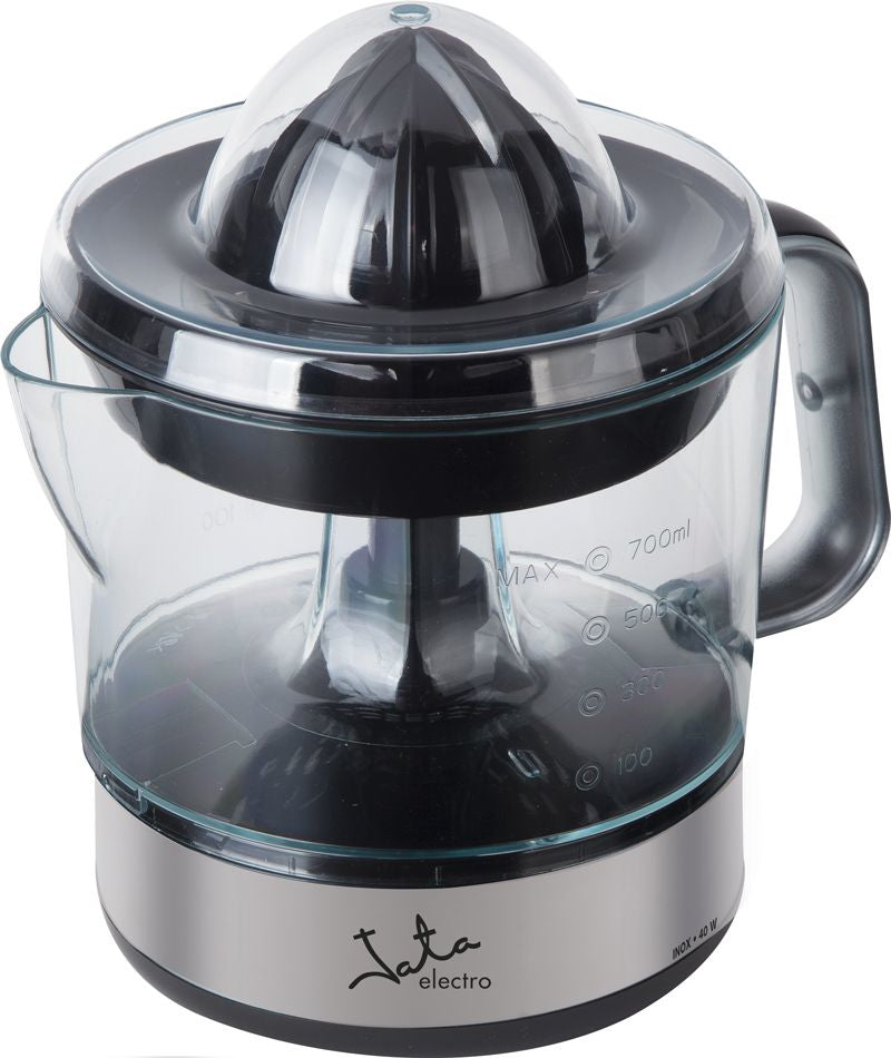 JATA EX421 Citrus Juicer Manual Citrus Juicer 40 W Black, Stainless Steel, Transparent 