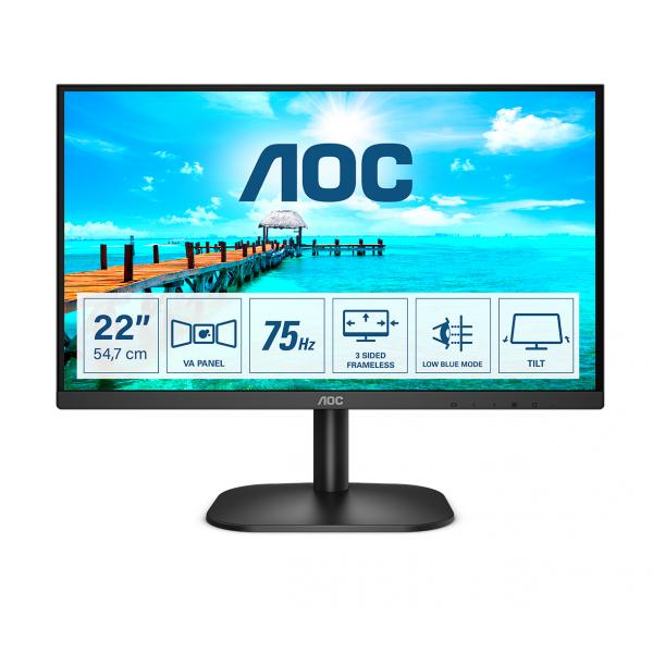 AOC B2 22B2H/EU LED display 54,6 cm (21.5") 1920 x 1080 Pixel Full HD Nero - EUROBABYLON