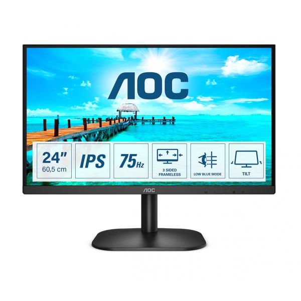 AOC B2 24B2XH/EU LED display 60,5 cm (23.8") 1920 x 1080 Pixel Full HD Nero - EUROBABYLON