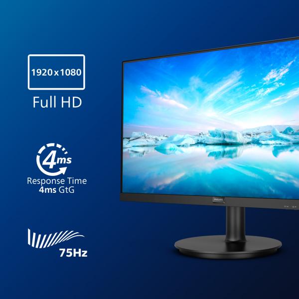 Philips V Line 271V8LA/00 LED display 68,6 cm (27") 1920 x 1080 Pixel Full HD Nero - EUROBABYLON