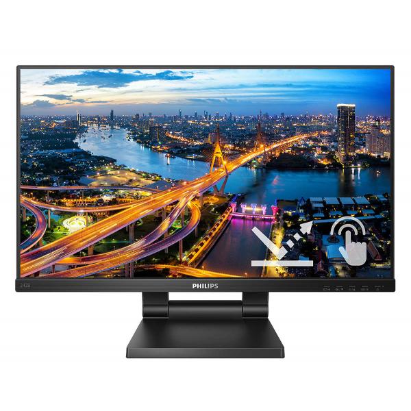 MONITOR PHILIPS TOUCH LED 23.8" Wide 242B1TC/00 IPS 1920x1080 4ms 250cd/mq 1000:1 2x2WMM Reg.inH PIVOT VGA HDMI DP USB