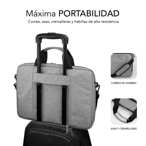 SUBBLIM SUB-LB-4APLB10 borsa per notebook 39,6 cm (15.6") Borsa con caricamento dall'alto Grigio