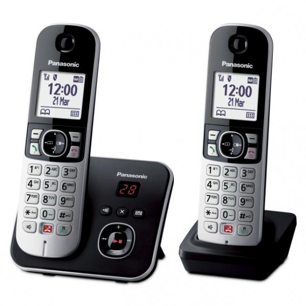 Panasonic KX-TG6862JTB telefono Telefono DECT Identificatore di chiamata Nero, Argento - EUROBABYLON