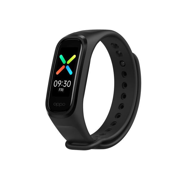 OPPO Band Sport Tracker Smartwatch con Display AMOLED a Colori 1.1'' 5ATM Carica Magnetica, Impermeabile 50m, Pedometro Fitness Cinturino Cardiofrequenzimetro, Versione Italia, Colore Black