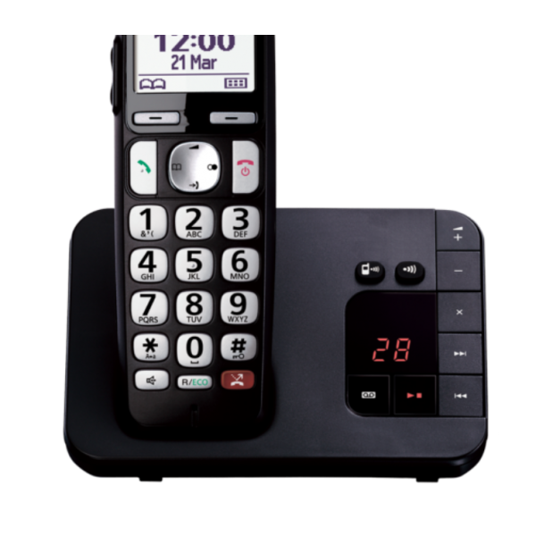 Panasonic KX-TGE260JTB telefono Telefono DECT Identificatore di chiamata Nero - EUROBABYLON