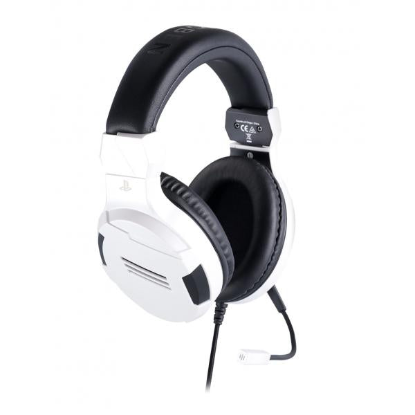 BIG BEN PS4OFHEADSETV3WHITE cuffia e auricolare Cablato A Padiglione Giocare Nero, Bianco