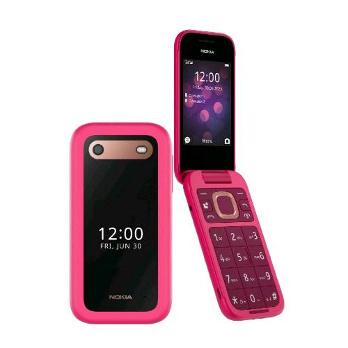 NOKIA 2660 FLIP 4G DUAL SIM MOBILE PHONE 2.8" CLAMSHELL CAMERA BLUETOOTH 4G LTE ITALY PINK