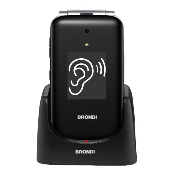 Brondi Amico Supervoice 7,11 cm (2,8 Zoll) Schwarzes Telefon für ältere Menschen
