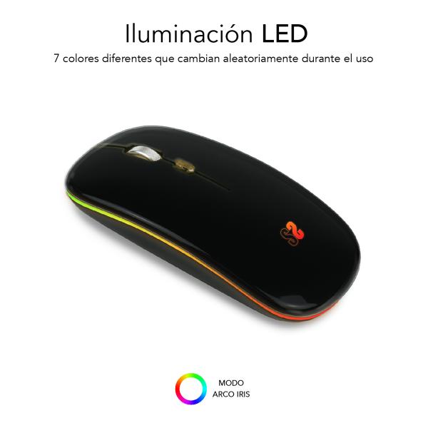 SUBBLIM SUBMO-LDFLAT1 mouse Ambidestro RF Wireless + Bluetooth + USB Type-A Ottico 1600 DPI