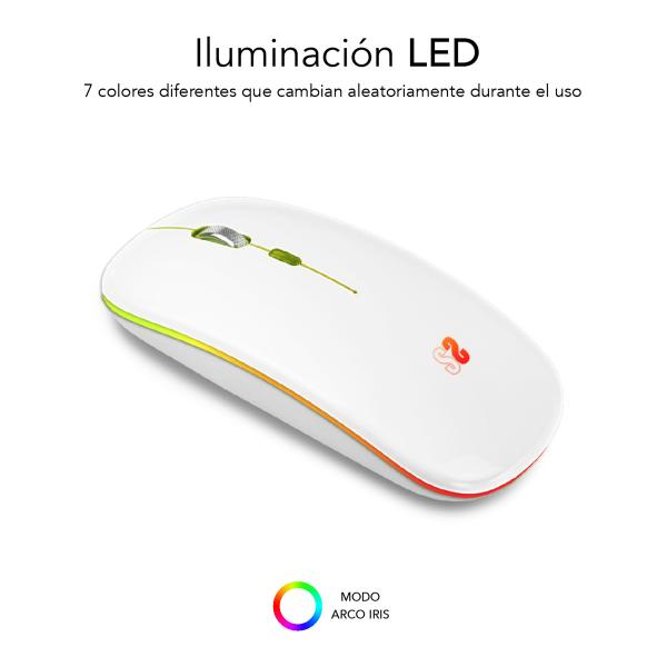 SUBBLIM SUBMO-LDFLAT2 mouse Ambidestro RF Wireless + Bluetooth + USB Type-A Ottico 1600 DPI