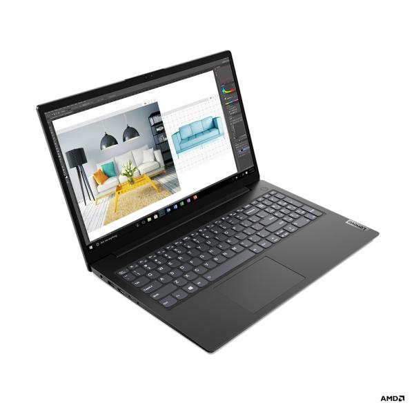 Lenovo V V15 Computer portatile 39,6 cm (15.6") Full HD AMD Ryzen 5 8 GB DDR4-SDRAM 256 GB SSD Wi-Fi 5 (802.11ac) Windows 11 Pro Nero - EUROBABYLON