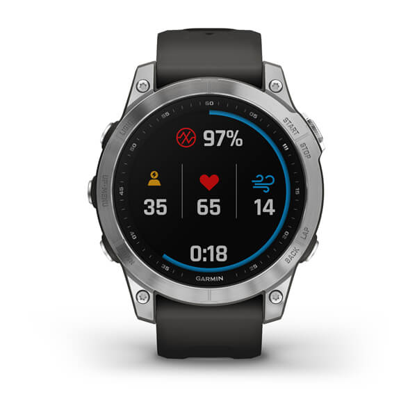 Garmin fenix 7 3,3 cm (1.3") MIP 47 mm Digitale 260 x 260 Pixel Touch screen Argento Wi-Fi GPS (satellitare)