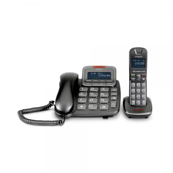 Emporia TH-21ABB telefono Telefono analogico/DECT Identificatore di chiamata Nero