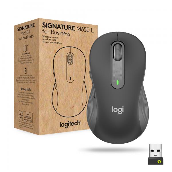 Logitech Signature M650 for Business mouse Mano destra RF senza fili + Bluetooth Ottico 4000 DPI