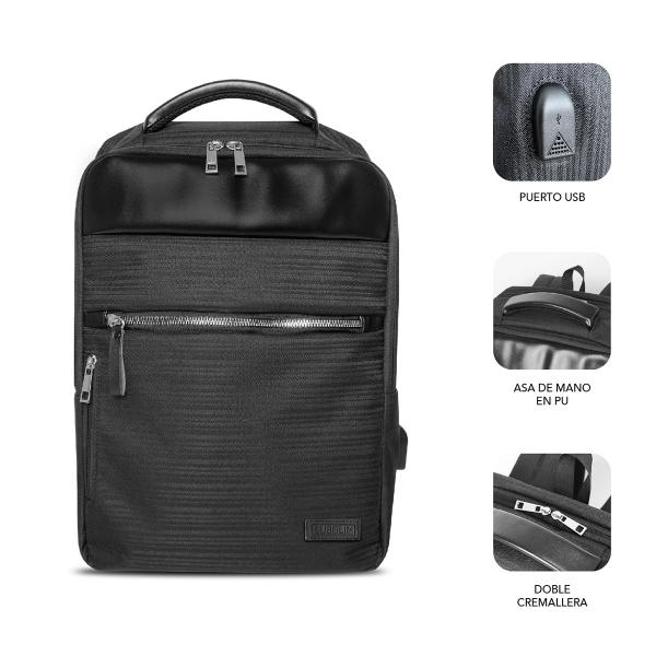 SUBBLIM MOCHILA BUSINESS V2 AP 16'' NEGRO borsa per notebook 40,6 cm (16") Zaino Nero - EUROBABYLON