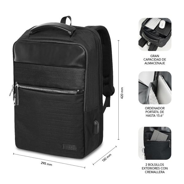 SUBBLIM MOCHILA BUSINESS V2 AP 16'' NEGRO borsa per notebook 40,6 cm (16") Zaino Nero - EUROBABYLON