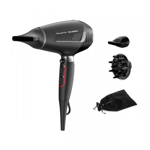 Rowenta K/Pro Stylist CV888L asciuga capelli 2200 W Nero, Cromo - EUROBABYLON