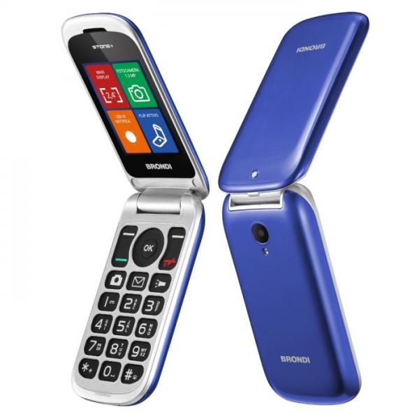 Brondi Stone+ 6,1 cm (2,4 Zoll) blaues Basic-Mobiltelefon