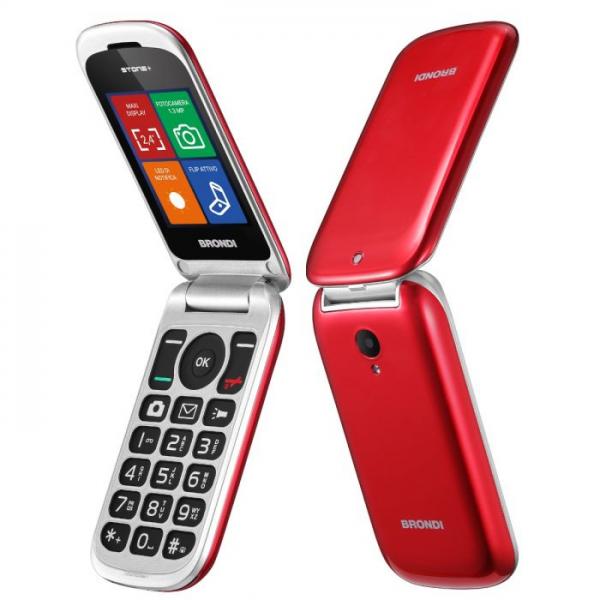 Brondi Stone+ 6.1 cm (2.4") Red Basic mobile phone